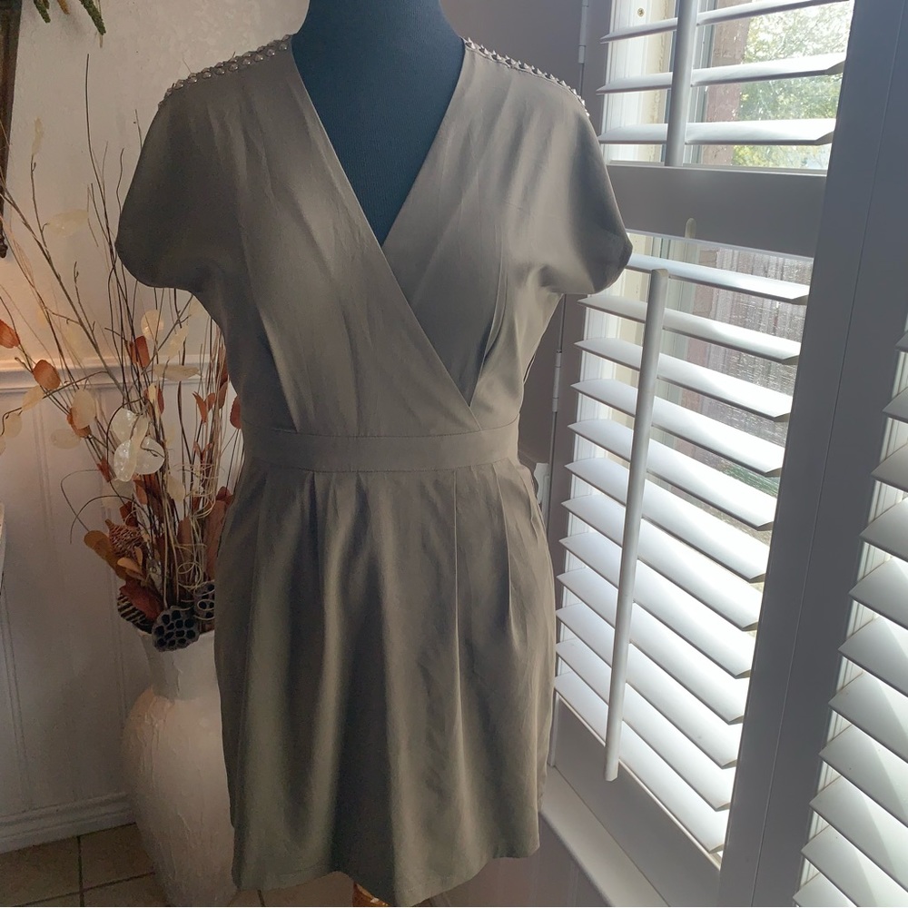 Ya vintage retro studded dress with silver studs